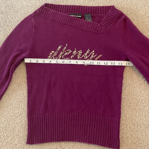Size Small, bust up to 30” inches, dkny sweater bejeweled or embellishments - Picture 3 of 8